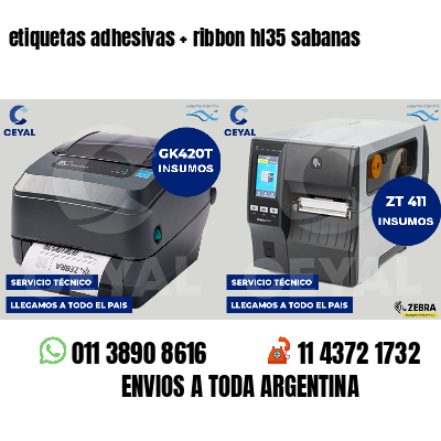 etiquetas adhesivas   ribbon hl35 sabanas