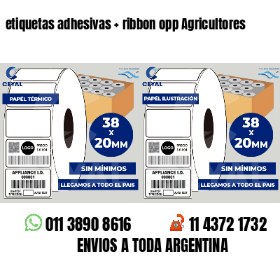 etiquetas adhesivas   ribbon opp Agricultores