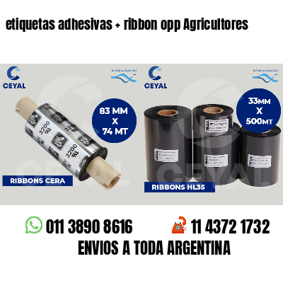 etiquetas adhesivas   ribbon opp Agricultores