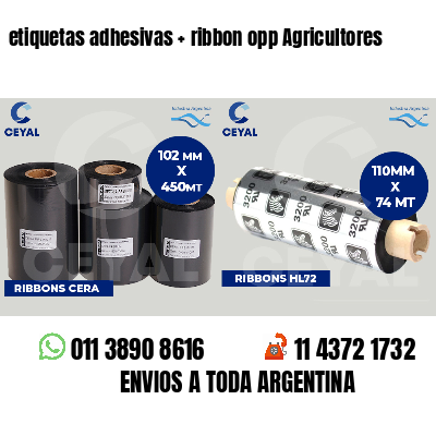 etiquetas adhesivas   ribbon opp Agricultores