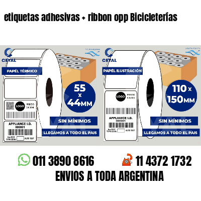 etiquetas adhesivas ribbon opp Bicicleterías