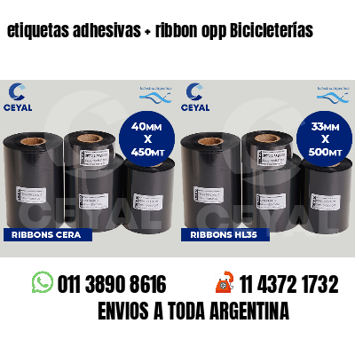 etiquetas adhesivas ribbon opp Bicicleterías