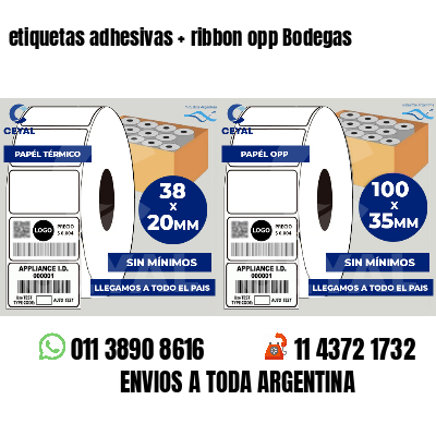 etiquetas adhesivas   ribbon opp Bodegas