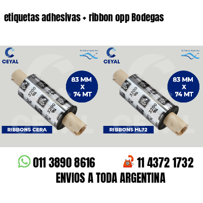 etiquetas adhesivas   ribbon opp Bodegas