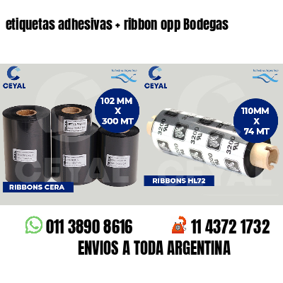 etiquetas adhesivas   ribbon opp Bodegas