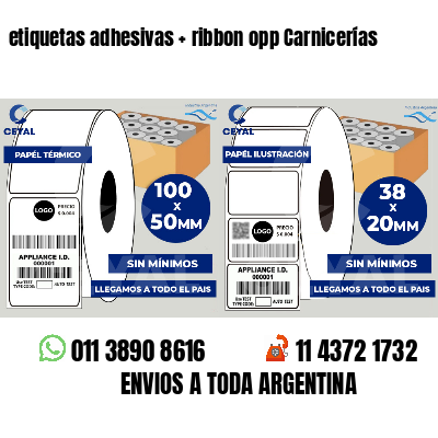 etiquetas adhesivas ribbon opp Carnicerías