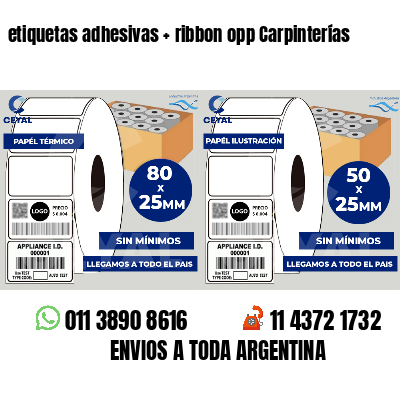 etiquetas adhesivas   ribbon opp Carpinterías