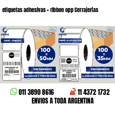 etiquetas adhesivas   ribbon opp Cerrajerías