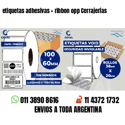 etiquetas adhesivas ribbon opp Cerrajerías