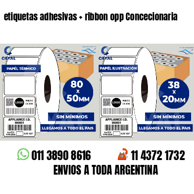 etiquetas adhesivas   ribbon opp Concecionaria
