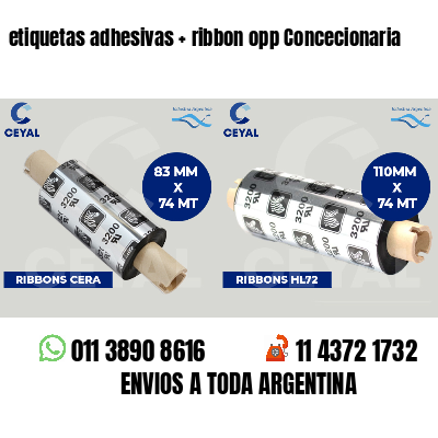 etiquetas adhesivas   ribbon opp Concecionaria
