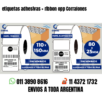 etiquetas adhesivas   ribbon opp Corralones
