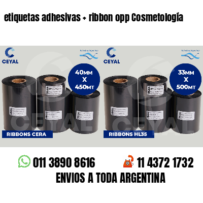 etiquetas adhesivas   ribbon opp Cosmetología