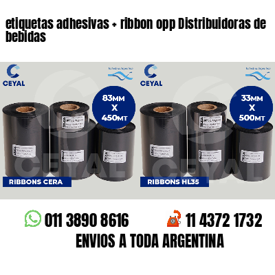 etiquetas adhesivas   ribbon opp Distribuidoras de bebidas