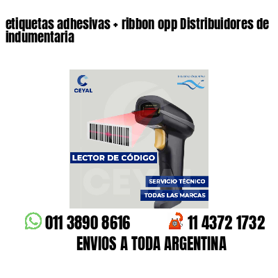 etiquetas adhesivas   ribbon opp Distribuidores de indumentaria