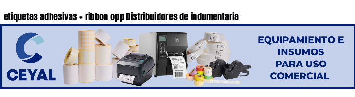 etiquetas adhesivas   ribbon opp Distribuidores de indumentaria