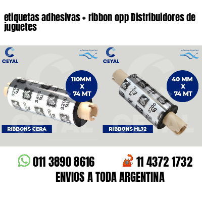 etiquetas adhesivas   ribbon opp Distribuidores de juguetes