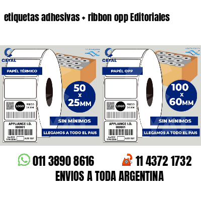 etiquetas adhesivas ribbon opp Editoriales
