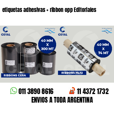 etiquetas adhesivas   ribbon opp Editoriales
