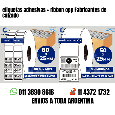 etiquetas adhesivas ribbon opp Fabricantes de calzado