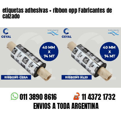 etiquetas adhesivas ribbon opp Fabricantes de calzado