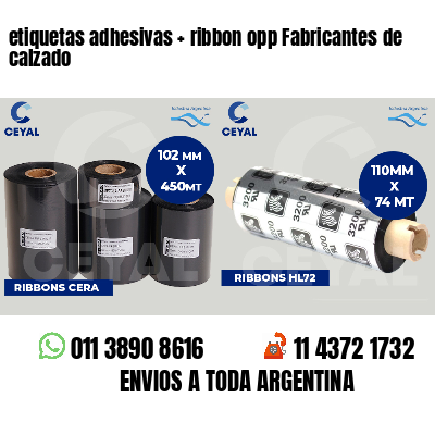 etiquetas adhesivas   ribbon opp Fabricantes de calzado