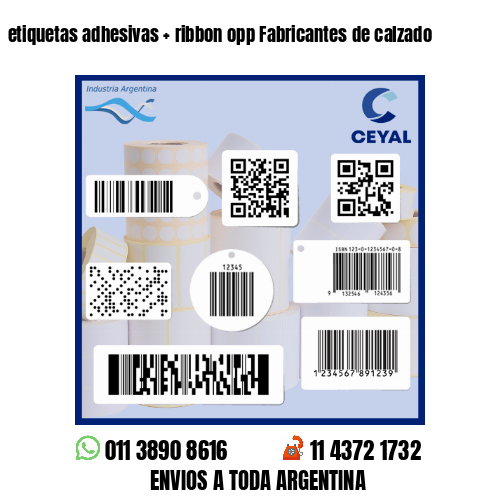 etiquetas adhesivas   ribbon opp Fabricantes de calzado