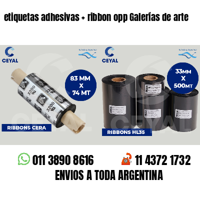 etiquetas adhesivas   ribbon opp Galerías de arte