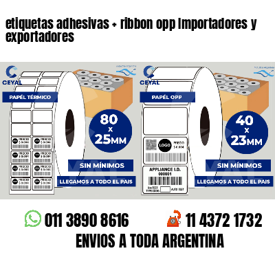 etiquetas adhesivas   ribbon opp Importadores y exportadores