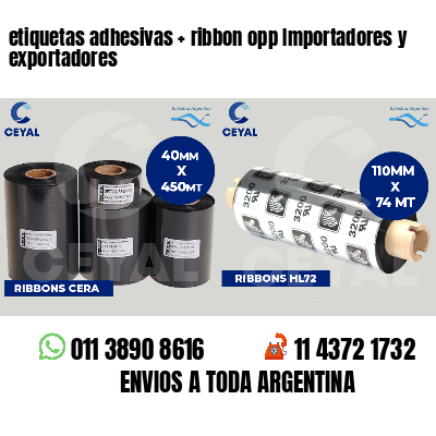 etiquetas adhesivas   ribbon opp Importadores y exportadores