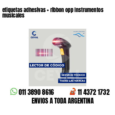 etiquetas adhesivas   ribbon opp Instrumentos musicales