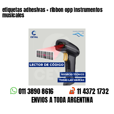 etiquetas adhesivas   ribbon opp Instrumentos musicales