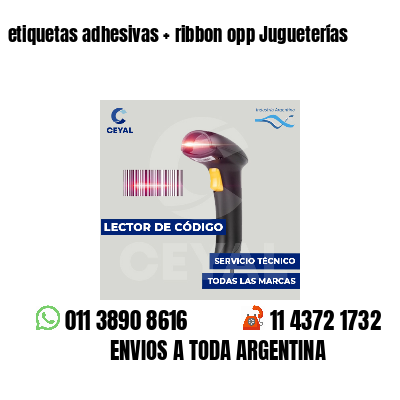 etiquetas adhesivas   ribbon opp Jugueterías