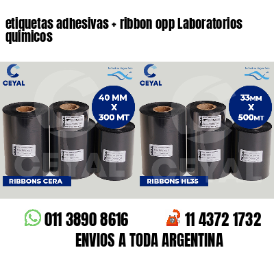 etiquetas adhesivas   ribbon opp Laboratorios químicos