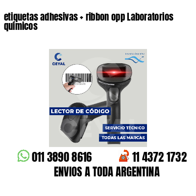 etiquetas adhesivas   ribbon opp Laboratorios químicos