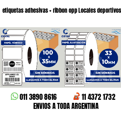 etiquetas adhesivas ribbon opp Locales deportivos