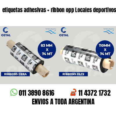 etiquetas adhesivas ribbon opp Locales deportivos