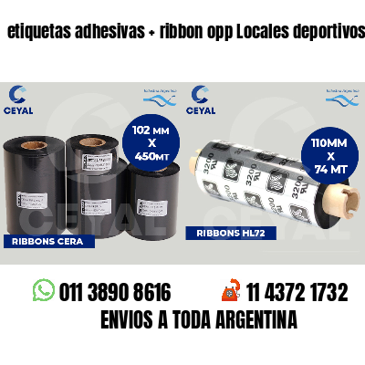 etiquetas adhesivas   ribbon opp Locales deportivos