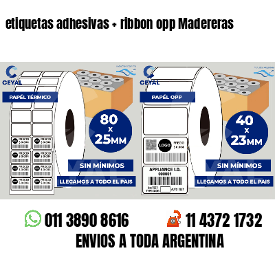etiquetas adhesivas ribbon opp Madereras