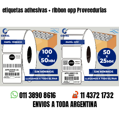 etiquetas adhesivas   ribbon opp Proveedurías