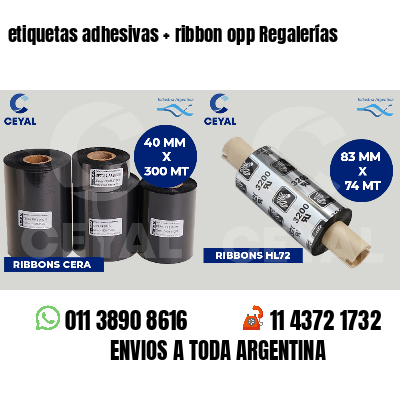 etiquetas adhesivas ribbon opp Regalerías