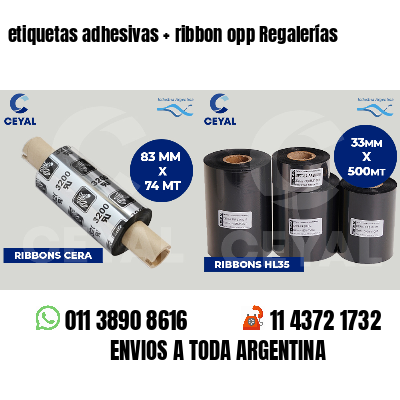 etiquetas adhesivas   ribbon opp Regalerías