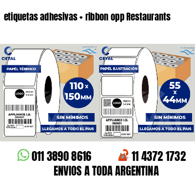 etiquetas adhesivas   ribbon opp Restaurants