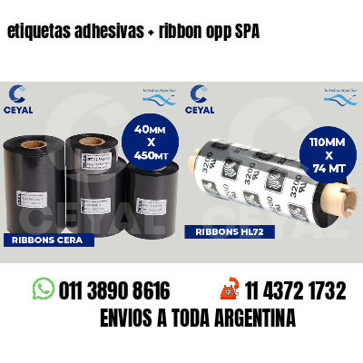etiquetas adhesivas ribbon opp SPA