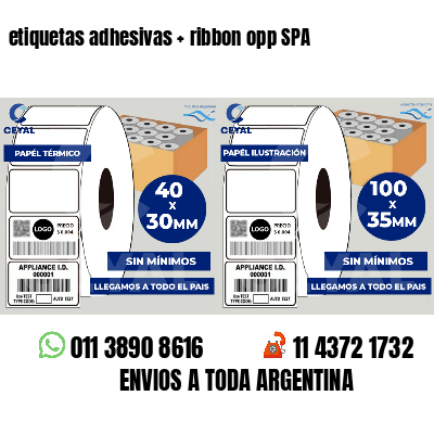 etiquetas adhesivas ribbon opp SPA