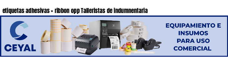 etiquetas adhesivas ribbon opp Talleristas de indumnentaria