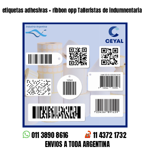 etiquetas adhesivas   ribbon opp Talleristas de indumnentaria