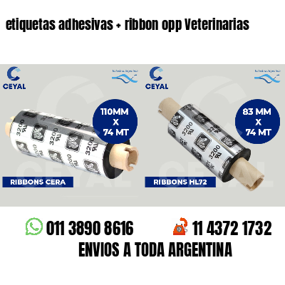 etiquetas adhesivas   ribbon opp Veterinarias