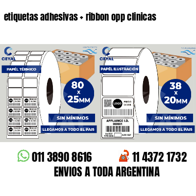 etiquetas adhesivas   ribbon opp clinicas