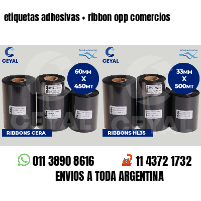 etiquetas adhesivas   ribbon opp comercios